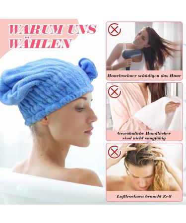Scettar 4-Piece Hair Turban Towel Set | Microfiber Quick-Dry & Super Absorbent - Ideal for All Hair Types - Buy Online on GoSupps.com
