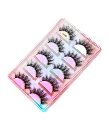 UAMOU Mink Lashes Bulk 5 Pair Natural Long Faux Cils Cilios Mink 3D False EyeLashes Makeup Fluffy Eye Lashes maquillaje Cheerfully (Color : G403 Size : 30 BOXES (150 pairs))