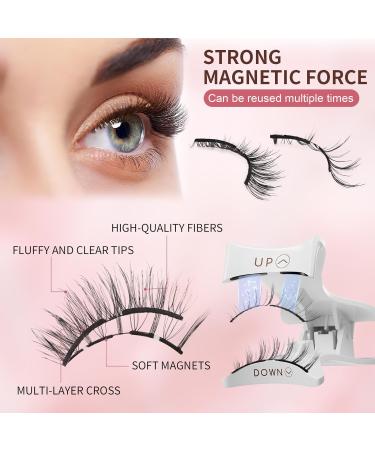 Magnetic Eyelashes Kit - No Glue or Eyeliner Needed Reusable & Easy to Wear Natural Look - Style-1 - Buy Online on GoSupps.com