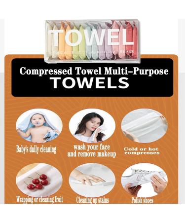 Disposable Towel Thicker Style Magic Compressed Towel 24 x 30 cm Coin Tissue Portable Washcloth Reusable for Travel Camping Hiking Outdoor Sports Beauty Salon (14 Pack 7 Morandi Candy Color) - Buy Online on GoSupps.com