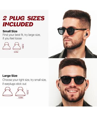Motorcycle Ear Plugs - 27dB Wind Noise Reduction Premium Hearing Protection 2 Pairs in 2 Sizes Reusable for Motorsports & Riding - Buy Online on GoSupps.com
