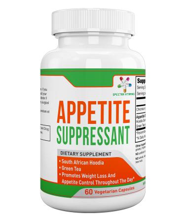 Appetite Suppressant 60 Capsules - S. African Hoodia and Green Tea Extract Control Appetite Increase Energy and Metabolism Made in USA