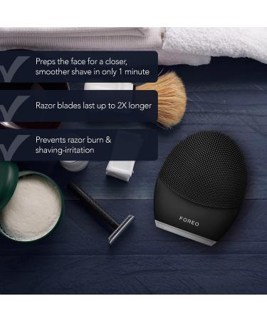 FOREO LUNA 3 Men Silicone Facial Cleansing & Firming Brush for Skin & Beard - 16 Intensities, USB Charge, Waterproof - App Connected - 2-Year Warranty - Buy Online on GoSupps.com