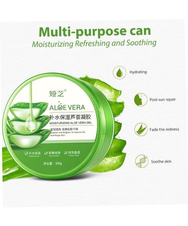 Aloe Vera Gel 300g Natural Aloe Gel Sun Relief Moisturizer Organic Aloe Vera Gel for Face & Body Soft and Soothing Sensitive Skin Hydration - Buy Online on GoSupps.com