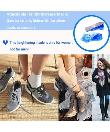 Sbomi Adjustable 2-Layer Height Increase Insoles - Silicone Heel Cushion Inserts for Women - 3.5cm - 1 Pair - Buy Online on GoSupps.com