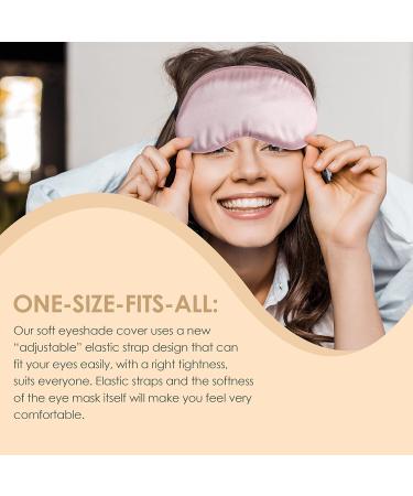 Satavi Naturals Organic Mulberry Silk Eye Mask for Sleeping - Pink | Includes Ear Plugs & Luxury Bag | Cooling Night Eye Cover for Women | Blindfold Travel Mask Blocking Light - Buy Online on GoSupps.com