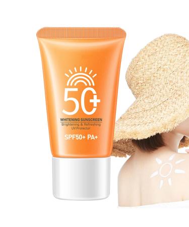 Sunscreen SPF 50, Non-Greasy Face Sunscreen - Refreshing & Brightening Facial Sunscreen 30g for Seaside Beach, Oily & Sensitive Skin