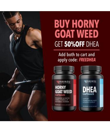 Havasu Nutrition Horny Goat Weed with Ginseng & Maca Root - Boost Energy & Libido - 60 Capsules - Buy Online on GoSupps.com