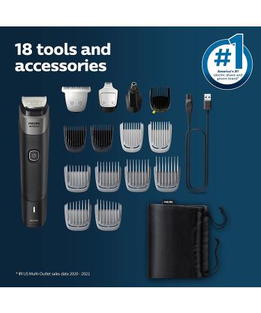 Philips Norelco Multigroom Series 5000 18-Piece Trimmer for Men - MG5910/49 - Buy Online on GoSupps.com