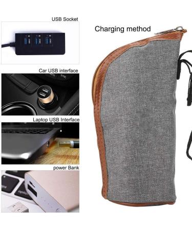 USB Heating Portable Baby Bottle Warmer - Travel Milk Warmer & Storage Bag - Buy Online on GoSupps.com