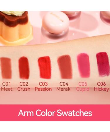 Lip Pudding Pot Blurred Lip and Cheek Pudding Pot Lip Makeup Blurred Makeup Blush Lightweight to Build Soft Matte Velvet Finish Multi-use (03#Passion) - Buy Online on GoSupps.com