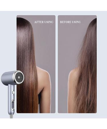 Hairdryers mewmewcat Negative Ion Hair Dryer 1600W Fast Drying Hair Care Blow Dryer Hairdryers 2 Speeds 3 Heat Settings with Concentrator Nozzle for Home and Salon Use US Plug Silver - Buy Online on GoSupps.com