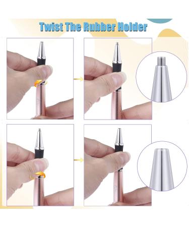 benote Diamond Art Pen  Twist Drill Pen Diamond Art Tools with Square and Round Pen Tips Multi Replacement Pen Heads Wax  for Art DIY Craft Adults or Kids - B9 Rose Gold - Buy Online on GoSupps.com