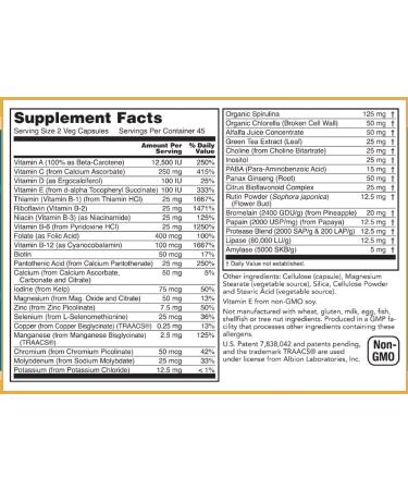 Baar Multi-Vitamin with Super Greens Minerals & Herbal Extracts 90 Veg Capsules - Buy Online on GoSupps.com