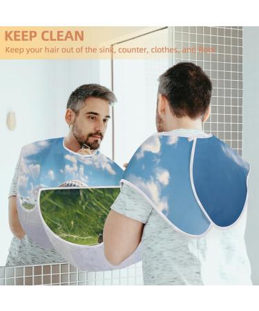 Buy Turf Blue Sky Ball Beard Bib Apron - Best Beard Hair Catcher for Men | Perfect Father's Day & Anniversary Gifts with Suction Cups - Buy Online on GoSupps.com