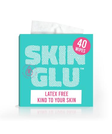 Not Just A Patch Skin Glu Skin Prep Wipes (40 Pack) - Pre-CGM Skin Barrier Wipe - Hypoallergenic Latex Free Skin Prep Protective Wipes for Sensitive Skin Skin Glu Barrier