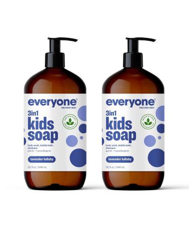 Everyone 3-in-1 Soap Body Wash Bubble Bath Shampoo 32 Fl Oz (Pack of 2) & 3-in-1 Kids Soap Body Wash Bubble Bath Shampoo 32 Ounce (Pack of 2) Lavender Lullaby - Buy Online on GoSupps.com