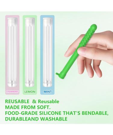 6PCS Flavored Chewable Sticks with Essential Oil Portable Chewable Slicone Sticks Fresh Breath Oral Relaxation Stick with 12 Replacement Cores Can Taken Anywhere Focus - Buy Online on GoSupps.com
