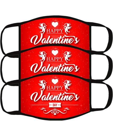 ZQP 3PCS Christmas Valentine's Day Face_Masks for Adult Resuable Washable Printed Face Bandanas Breathable for Outdoor Working Traving Camping - Buy Online on GoSupps.com