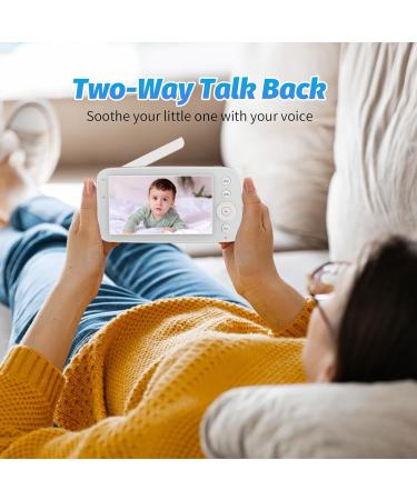 Yicty 5-Inch Baby Monitor with 1080p Camera & 720p HD Screen | Infrared Night Vision Two-Way Audio No WLAN/App VOX Mode - Buy Online on GoSupps.com