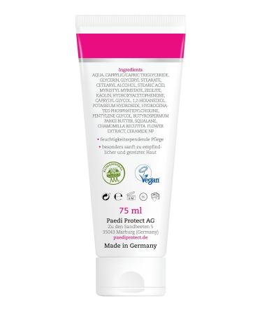 PAEDIPROTECT Hand Cream 75ml Vegan Organic Formula for Very Dry Cracked Hands | Quick Absorption Perfume-Free Supports Neurodermatitis - Buy Online on GoSupps.com