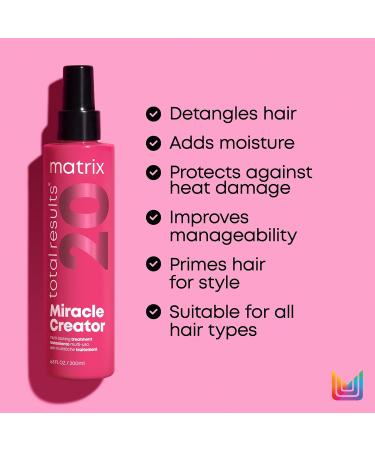 Matrix Mega Sleek Shampoo Conditioner & Miracle Creator Set - Controls Frizz, Nourishes with Shea Butter | For Dry Damaged Hair | Salon Routine - Buy Online on GoSupps.com
