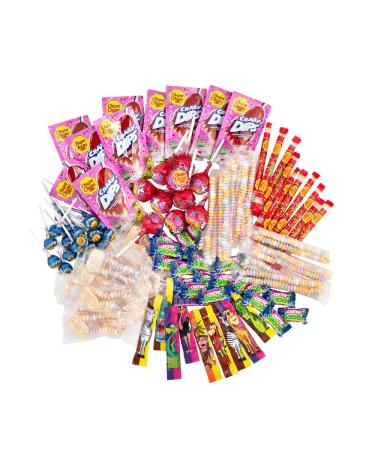 Chupa Chups Teenager Sweets Mix 100-part with Lollis chewing gums & candies from Center Shock & Chupa Chups for parties & birthdays 1000g 100 pieces