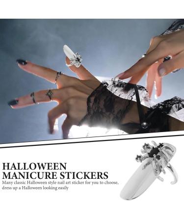 Lurrose Rhinestone Spider Open Ring Stylish Fingernail Protective Cover & Unique Nail Accessory | International Shipping Available - Buy Online on GoSupps.com