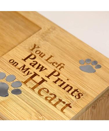 Enbove Burly Wood Pet Urn with Photo Frame | Small Animal Funeral Cremation Urn for Dogs | Keepsake Memorial Ash Urn - Buy Online on GoSupps.com