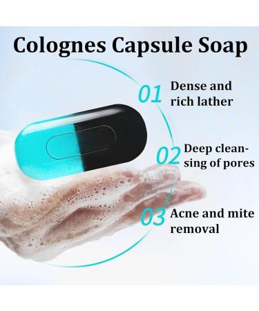Cologne Capsule Soap - Natural Mens Soap Bar for Cleansing & Soothing - Handmade Soap Bar For Face & Body - Body Odor & Acne Removal Soap - Multi-purpose Soap Bar for Moisturising and Smooth Skin - Buy Online on GoSupps.com