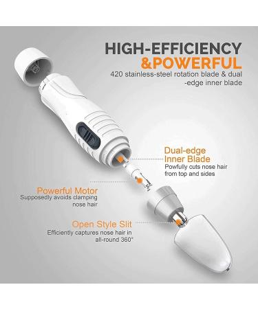 UNbit Nose Hair Trimmer Ear Nose Hair Trimmer Clipper Professional Painless Eyebrow and Facial Hair Trimmer for Men Women Hair Removal Razor Trimmer - Buy Online on GoSupps.com