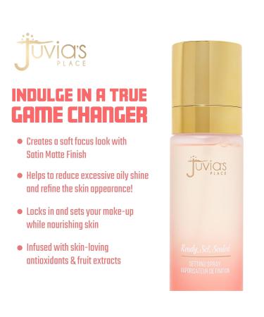 Juvia's Place Ready Set Sealed Setting Spray 95ML - Infused w/Skin-Loving Antioxidants & Fruit Extracts Satin Matte Finish Makeup Setting Spray Shine Reducing & Hydrating Finishing Spray Makeup - Buy Online on GoSupps.com