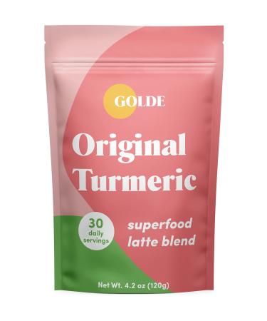 GOLDE - Superfood Latte Blend - Original Turmeric - Plant-Based w/Coconut & Ginger - Vegan Keto Sugar-Free - 30 Servings