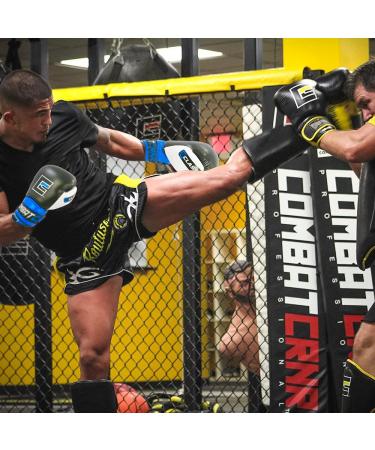 Combat Corner S-Class Boxing Gloves - High Density Padding, Blue 16 oz | Men and Women Sparring Training Gloves for MMA, Muay Thai, Kickboxing - Buy Online on GoSupps.com