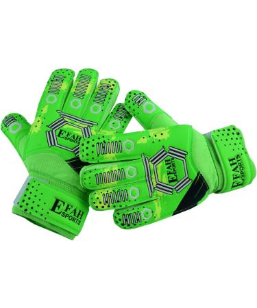 EFAH SPORTS Goalkeeper Gloves for Kids | Super Grip Soccer Gloves for Boys & Girls Size 4 Green - Buy Online on GoSupps.com