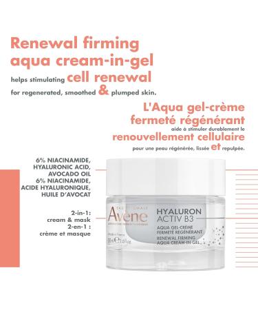 Eau Thermale Av ne Hyaluron Activ B3 Renewal Firming Aqua Cream-In-Gel for Aging Skin and wrinkles Hyaluronic Acid and Niacinamide - Buy Online on GoSupps.com