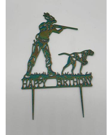Hunter Hunting Dog Cake Topper Birthday Cake Topper - Buy Online on GoSupps.com