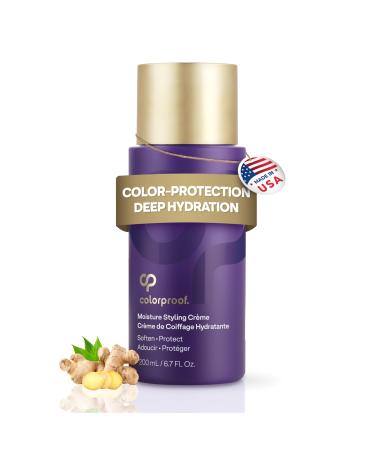 Colorproof Moisture Styling Crème 6.7FL. Oz. Leave-In Moisturizing Heat and Color Protection Cream for Smooth & Soft Finish Gingered Amber Scent