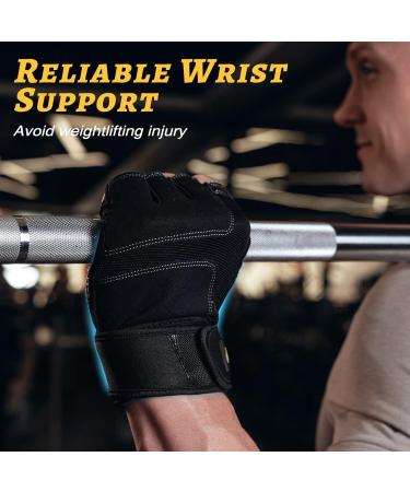 Glofit Fitness Gloves for Men & Women | Training & Sports Gloves with Wrist Support for CrossFit Bodybuilding Cycling & Gym - Soot Black - Buy Online on GoSupps.com