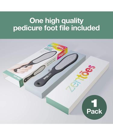 ZenToes Metal Foot File Rasp for Home Pedicure Callus Removal - Double Sided Fine/Coarse - Smooth Feet Guaranteed - Buy Online on GoSupps.com