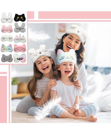 20 Pcs Cute Animal Plush Eye Masks for Kids - Unicorn & Cat Design | Soft Funny Blindfolds for Girls Sleeping, Travel, Nap, Lunch Break Fun Sleep Mask Set for Slumber Parties - Buy Online on GoSupps.com