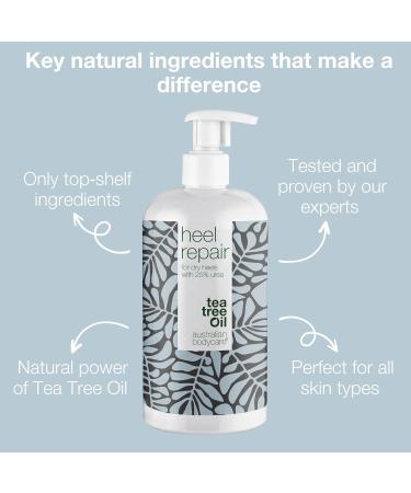 Cracked Heel Repair Cream 500ml | 25% Urea | Hard Skin Remover | Heel Balm for Dry Cracked Feet | Tea Tree Oil | Men & Women - 500.00 ml - Buy Online on GoSupps.com