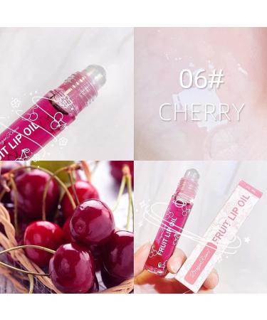 Gireatick 6PCS Fruity Flavors Lip Oil Set | Long-Lasting Moisturizing Balm | Roll-On Gloss Set | Strawberry, Orange, Grape, Avocado, Cherry, Peach | Glossy Lip Makeup | Transparent Lip Gloss - Buy Online on GoSupps.com