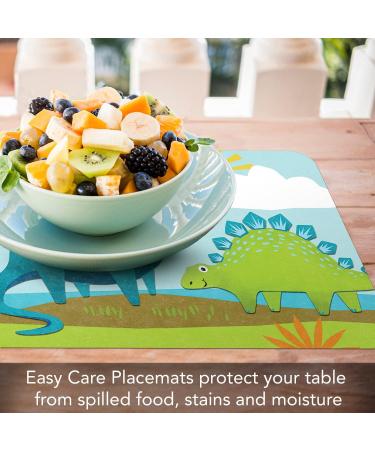 CounterArt Dino World Reversible Placemats - 4 Pack, Made in USA, BPA Free, PVC Free - Buy Online on GoSupps.com