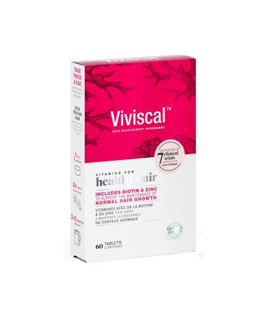 Viviscal - Hair Supplements Promotes Hair Growth & Health 100% Natural Ingredients with AminoMar C/Biotin/Zinc Protein Complex 60 Capsules (1 Month Supply)