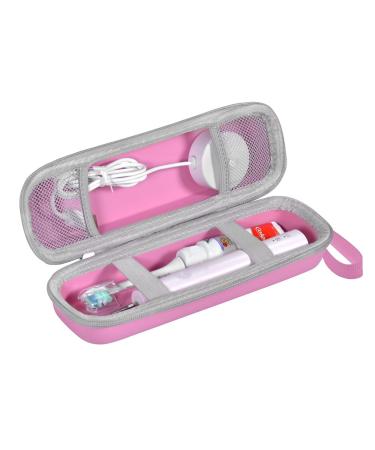 Do Yinsh travel case for Pro 1000 1500 7000 7500/ Philips Sonicare 4100 1100 6100 5300 Electric toothbrush portable hard -shell travel bag (pink)