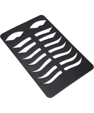Eyebrow Lip Shape Stencils Kit Iron Design 7 Brow Shapes & 1 Lip Template Reusable Suitable for Men and Women for Eyebrow and Lip Design - Buy Online on GoSupps.com
