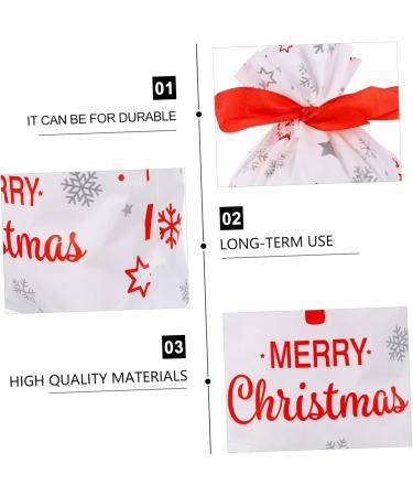 Abaodam 50pcs Creative Storage Christmas Printing Ing Style Draw Theme Candy Bags Cartoon Decorative 23x14.7 cm White - Buy Online on GoSupps.com