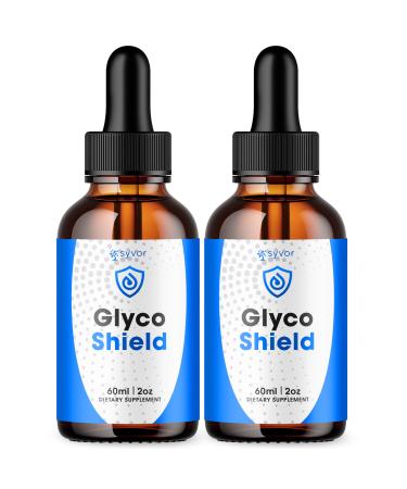 (2 Pack) Glyco Shield Drops Official Glyco Shield Blood Support Drops With All Natural Ingredients GlycoShield Maximum Strength Liquid Supplement Supporting Health & Wellness Naturally (60 Servings)