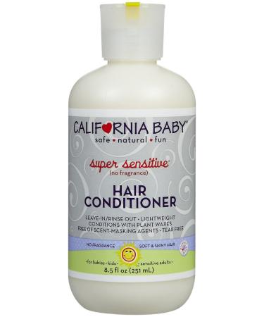 California Baby Super Sensitive Hair Conditioner   No Fragrance - 100% Plant-Based (USDA Certified) | Allergy Friendly | Babies  Adults & Kids Leave In Conditioner for Dry & Sensitive Skin | 251 mL / 8.5 fl. oz. 8.5 Fl O...